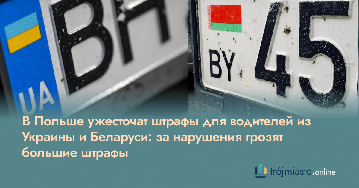 В Польше ужесточат штрафы для водителей из Украины и Беларуси: за нарушения грозят большие штрафы