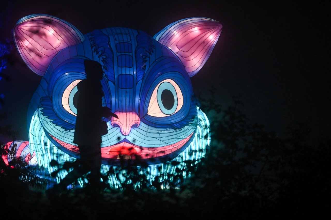 Сад света в Пруще-Гданьском — световые инсталляции Lumina Park в стиле «Алисы в Стране чудес»